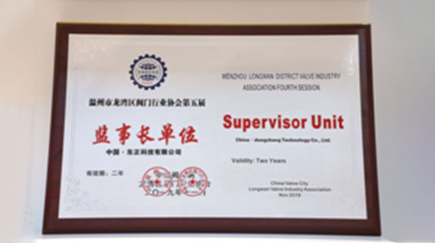 东正科技有限公司担任温州市龙湾区阀门行业协会第五届监事会监事长